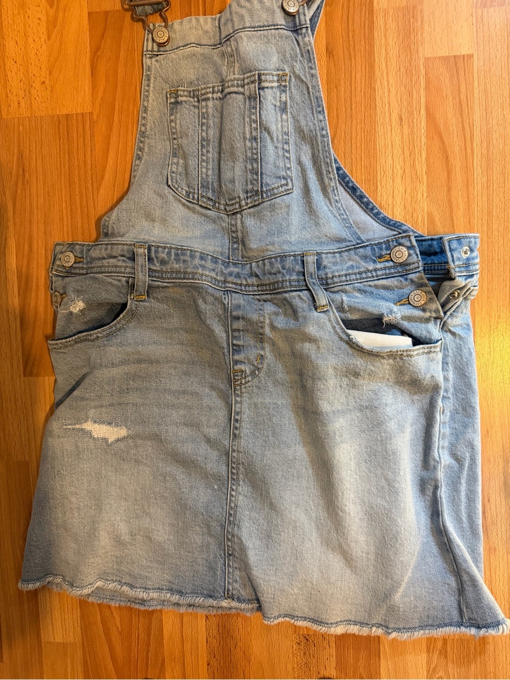 Cat & Jack Light Blue Denim Overall Skirt